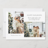 Moderne kerstfotofeestdag Kaart (Voorkant)