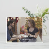 Moderne kerstfotofeestkaart aankondiging (Staand voorkant)