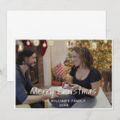 Moderne kerstfotofeestkaart aankondiging (Voorkant / Achterkant)