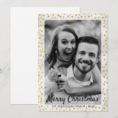 Moderne kerstfotofeestkaart feestdagenkaart (Voorkant / Achterkant)