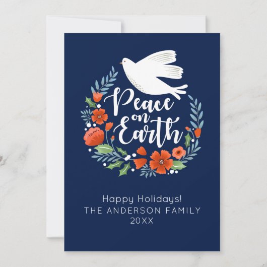 Moderne kerstfotofeestkaart feestdagenkaart (Voorkant)