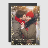 Moderne kerstfotoholiday Magnetic Card (Voorkant / Achterkant)
