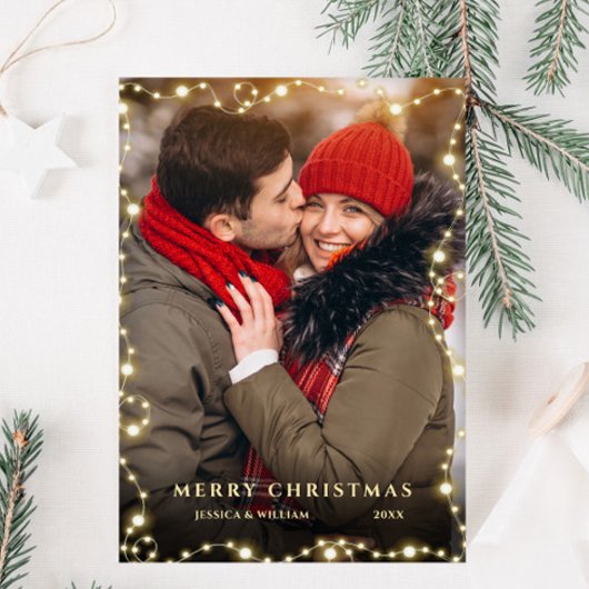 Moderne kerstfotoholiday Magnetic Card