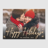 Moderne kerstfotoholiday Magnetic Card (Voorkant)