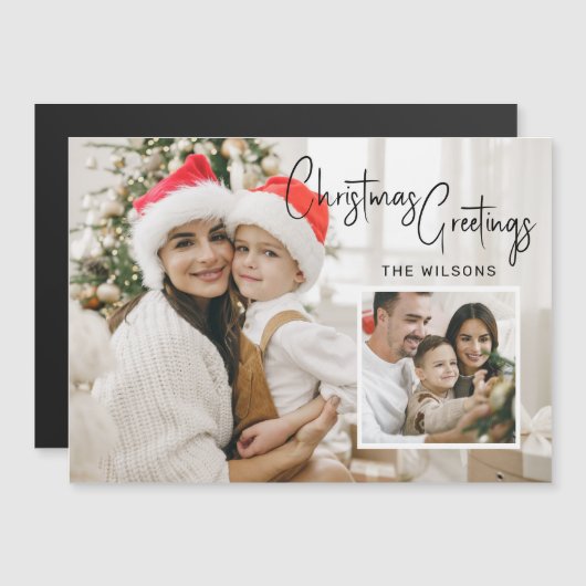 Moderne kerstfotokaart met instapmodel (Voorkant / Achterkant)