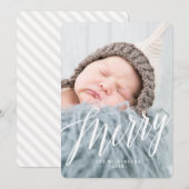 Moderne kerstfotokaart voor Merry Feestdagenkaart (Voorkant / Achterkant)