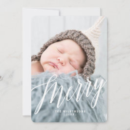 Moderne kerstfotokaart voor Merry Feestdagenkaart