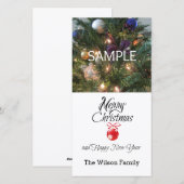 Moderne kerstfotokaart voor Merry Feestdagenkaart (Voorkant / Achterkant)