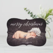 Moderne kerstfotokaart voor Merry Feestdagenkaart (Staand voorkant)