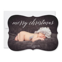 Moderne kerstfotokaart voor Merry