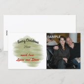 Moderne kerstfotokaart voor Merry Feestdagenkaart (Voorkant / Achterkant)