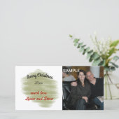 Moderne kerstfotokaart voor Merry Feestdagenkaart (Staand voorkant)