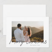 Moderne kerstfotokaart voor prettig gebak feestdagenkaart (Voorkant / Achterkant)