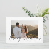 Moderne kerstfotokaart voor prettig gebak feestdagenkaart (Staand voorkant)