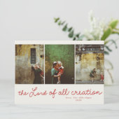 Moderne kerstfotokaart voor religieuze doeleinden kaart (Staand voorkant)