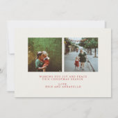 Moderne kerstfotokaart voor religieuze doeleinden kaart (Achterkant)