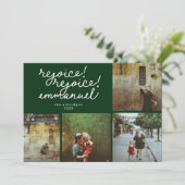 Moderne kerstfotokaart voor religieuze doeleinden kaart (Staand voorkant)