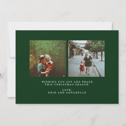 Moderne kerstfotokaart voor religieuze doeleinden kaart (Achterkant)