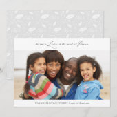 Moderne kerstfotokaart voor religieuze liefde en v kaart (Voorkant / Achterkant)