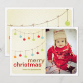 Moderne kerstfotokaart voor sierdoeleinden feestdagenkaart (Voorkant / Achterkant)