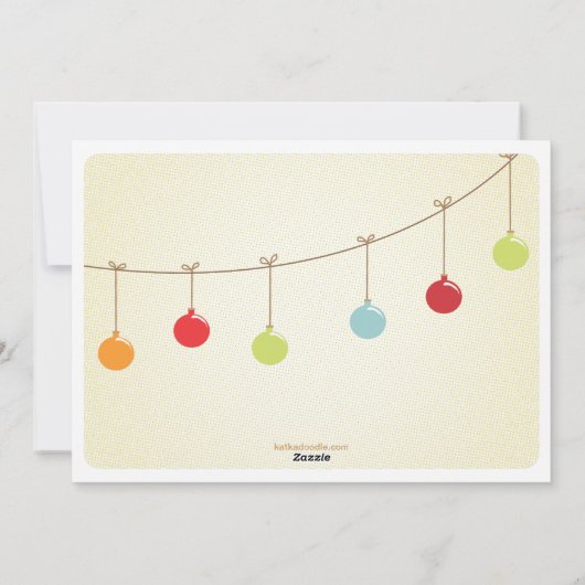 Moderne kerstfotokaart voor sierdoeleinden feestdagenkaart (Achterkant)