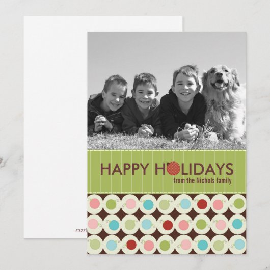 Moderne kerstfotokaarten {5 x 7} feestdagenkaart (Voorkant / Achterkant)