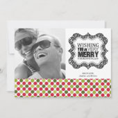 Moderne kerstfotokaarten feestdagenkaart (Voorkant)