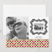 Moderne kerstfotokaarten feestdagenkaart (Voorkant / Achterkant)