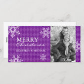 Moderne kerstfotokaarten feestdagenkaart (Voorkant / Achterkant)