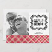 Moderne kerstfotokaarten feestdagenkaart (Voorkant)