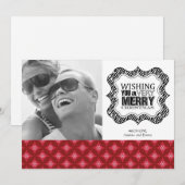 Moderne kerstfotokaarten feestdagenkaart (Voorkant / Achterkant)