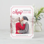 Moderne kerstfotokaarten voor Merry Alles Feestdagenkaart (Staand voorkant)
