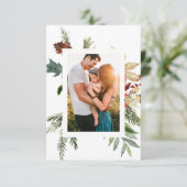 Moderne kerstfotokaarten voor Rustic Bedankkaart (Staand voorkant)