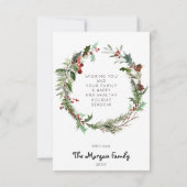 Moderne kerstfotokaarten voor Rustic Bedankkaart (Achterkant)