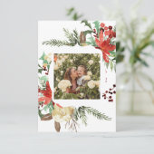 Moderne kerstfotokaarten voor Rustic Bedankkaart (Staand voorkant)