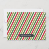 moderne kerstfotokaarten voor Stripes Feestdagenkaart (Achterkant)