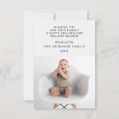 Moderne kerstfotokaarten, zo vriendelijk bedankkaart (Achterkant)