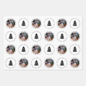 Moderne kerstfoto's inpakpapier vel (Voorkant 3)