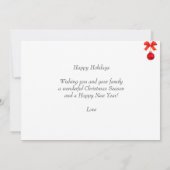 Moderne kerstfoto's op rood (Achterkant)