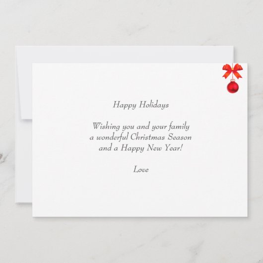 Moderne kerstfoto's op rood (Achterkant)