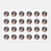 Moderne kerstfoto's rendierpatroon inpakpapier vel (Voorkant 3)