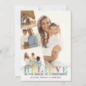 Moderne kerstfoto's voor 'GELOVEN' Feestdagenkaart (Voorkant)