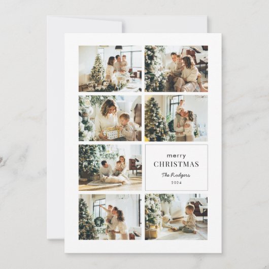 Moderne kerstfoto's voor Merry Collage Feestdagenkaart (Voorkant)