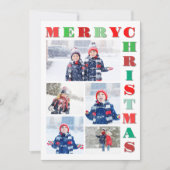Moderne kerstfoto's voor Merry Collage Feestdagenkaart (Voorkant)