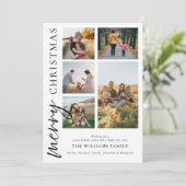 Moderne kerstfoto's voor Merry Collage Feestdagenkaart (Staand voorkant)