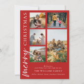 Moderne kerstfoto's voor Merry Collage Feestdagenkaart (Voorkant)