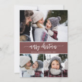 Moderne kerstfoto's voor Merry Collage Feestdagenkaart (Voorkant)