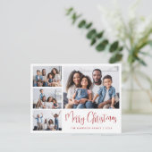 Moderne kerstfoto's voor Merry Collage Feestdagenkaart (Staand voorkant)