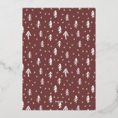 Moderne kerstfoto's voor Merry Collage Folie Feestdagenkaart (Achterkant)