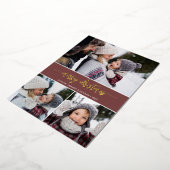 Moderne kerstfoto's voor Merry Collage Folie Feestdagenkaart (Gedraaid)